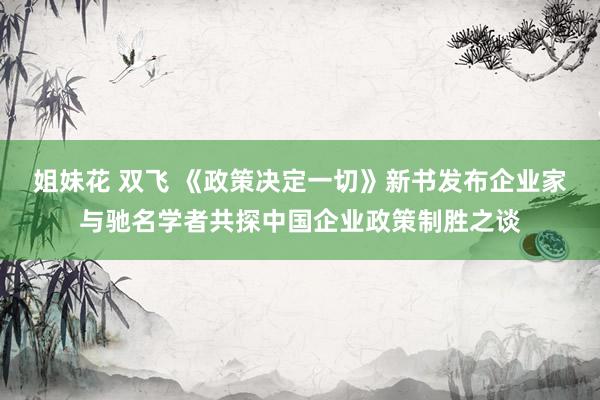 姐妹花 双飞 《政策决定一切》新书发布企业家与驰名学者共探中国企业政策制胜之谈