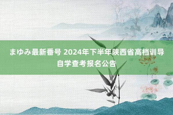 まゆみ最新番号 2024年下半年陕西省高档训导自学查考报名公告