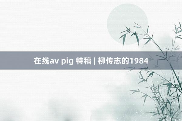 在线av pig 特稿 | 柳传志的1984