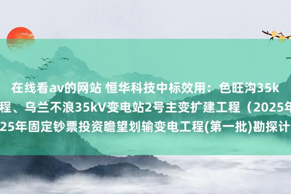 在线看av的网站 恒华科技中标效用：色旺沟35kV变电站1号主变增容工程、乌兰不浪35kV变电站2号主变扩建工程（2025年固定钞票投资瞻望划输变电工程(第一批)勘探计算招标）中标效用公示